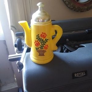 Vintage yellow teapot